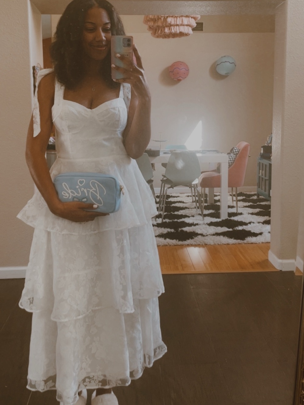 Lulus White Lace Tiered Dress with Sweetheart Neckline